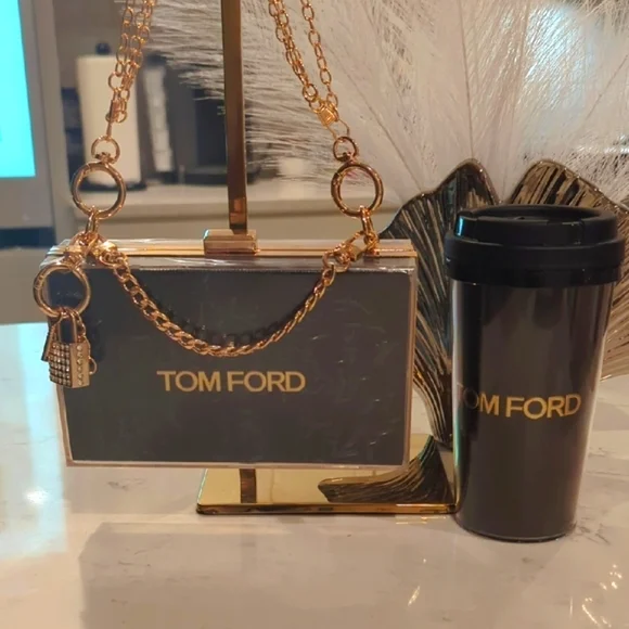 Tom Ford Paper Shopping Bag Transformed Novelty Clutch And cup
